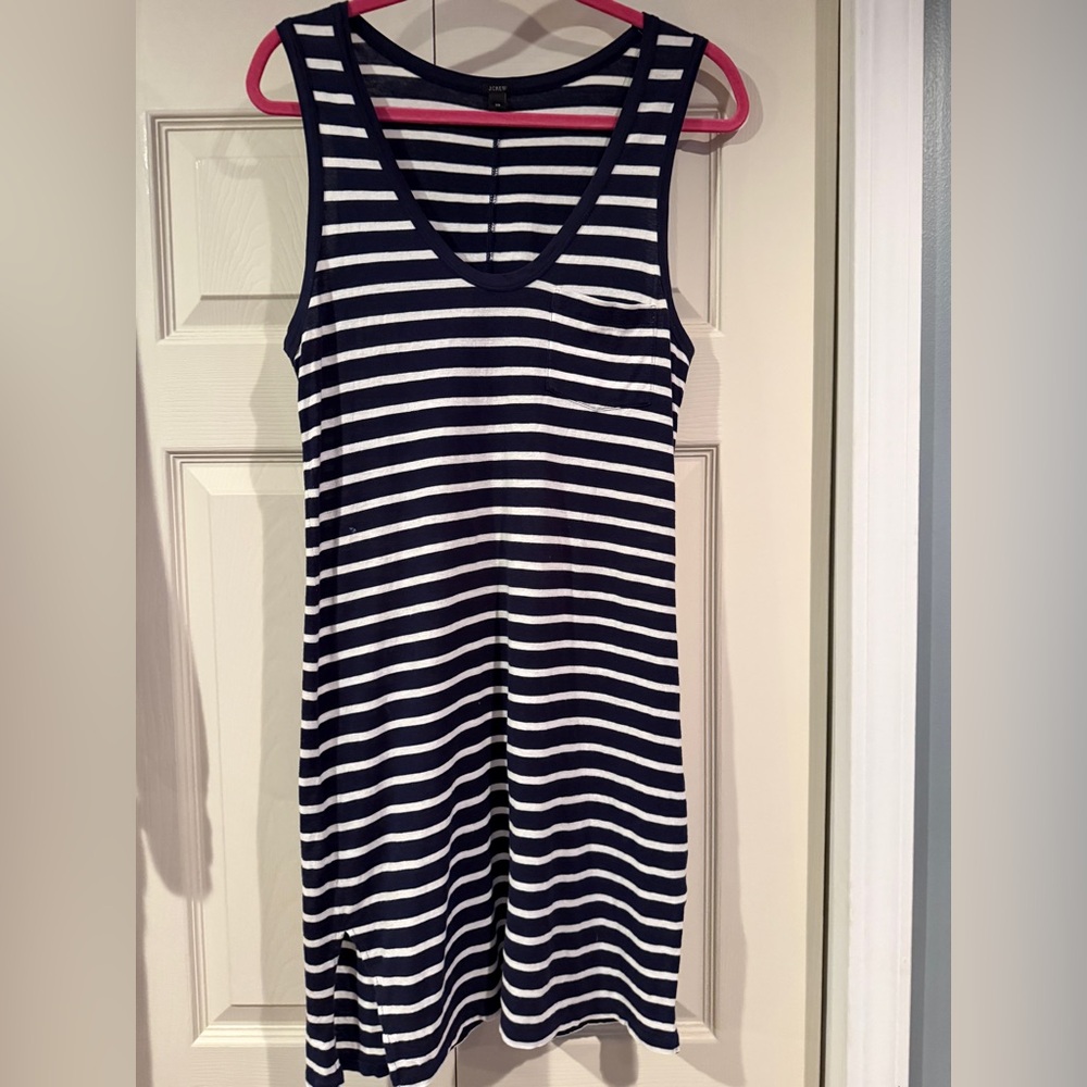 J.Crew Striped Tank Dress Size XS 💯 Cotton